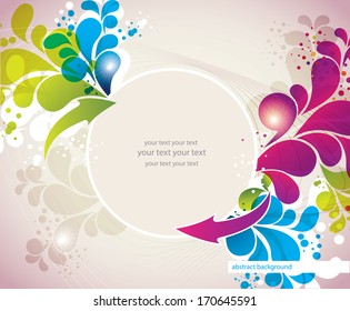 Abstract background with swirls and arrows. vector 10Eps.