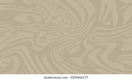 Abstract background with swirls and checkered texture. Hand drawn vector illustration. Flat color design.