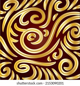 abstract background with swirls curvy shapes golden gradient