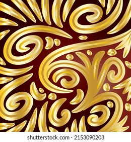 abstract background with swirls curvy shapes golden gradient