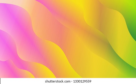 Abstract Background. Swirly Colorful Vibrant Shapes. Vector illustration with geometric shapes layers. Futuristic wavy backdrop. Gradient.