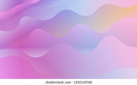 Abstract Background. Swirly Colorful Vibrant Shapes. Vector illustration with geometric shapes layers. Futuristic wavy backdrop. Gradient.