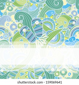 Abstract background with symbols of vacations 