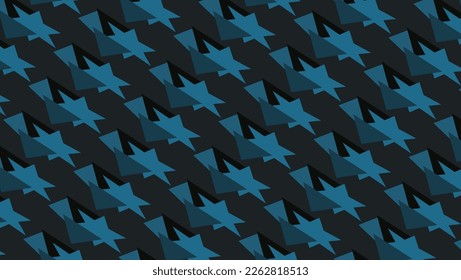 Abstract background of symmetry shape in dark blue black colors