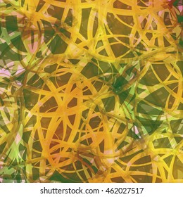 Abstract Background. Tangled Leaves. Irish Batik Colors. Vector