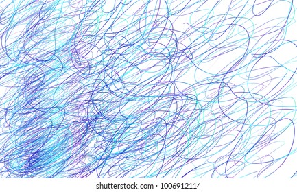 Abstract background of tangled lines, drawing by hand, thread, holographic rainbow color.