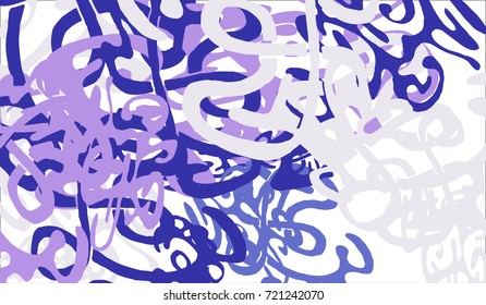 Abstract Background with Tangled Lines and Figures. Crazy Modern Design for Album Cover, Card, Invitation. Rectangular Base for Banner or Poster.