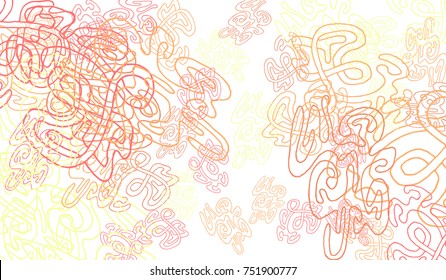 Abstract Background with Tangled Lines and Figures. Crazy Modern Design for Album Cover, Card, Invitation. Rectangular Base for Banner or Poster.