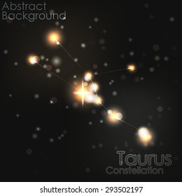 Abstract background with Taurus constellation