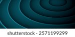 Abstract background with teal concentric circles. The background is smooth and dark teal, creating a modern teal gradient effect. Circular pattern background. Blue background vector.