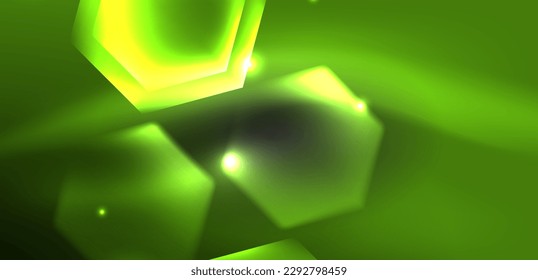 Resumen de los hexágonos de neón tecno de fondo. Ilustración vectorial de alta tecnología para papel pintado, banner, fondo, página de aterrizaje, arte mural, invitación, impresiones, carteles