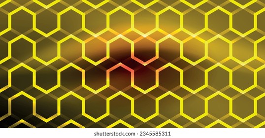 Abstract background techno neon hexagons. Hi-tech vector illustration for wallpaper, banner, background, landing page, wall art, invitation, prints, posters