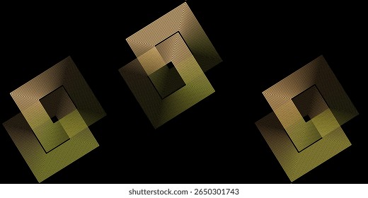 Fundo abstrato techno laranja amarelo brilho 3D sobrepondo camadas no espaço escuro com letra x decoração efeito, 