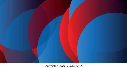 Abstract background techno red blue 3D overlapping layers on dark space with rhombus decoration, vector illustration, eps10.