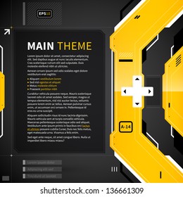 Abstract background in techno style. Useful for web design and advertising.