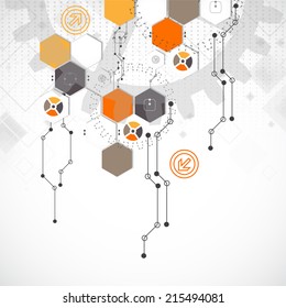 Abstract background with technological elements