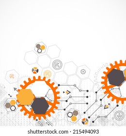 Abstract background with technological elements