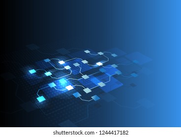 Abstract background with technological elements. Vector illustration.