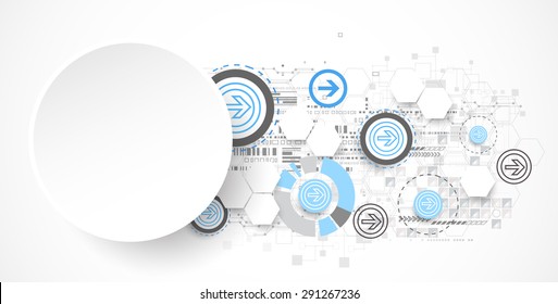 Abstract background with technological elements. Vector