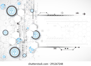 Abstract background with technological elements. Vector