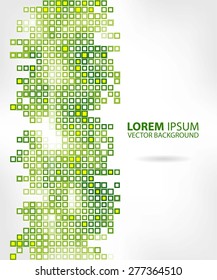Abstract background. abstract technological background of green squares
