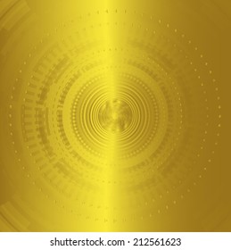 Abstract background technology circles golden color