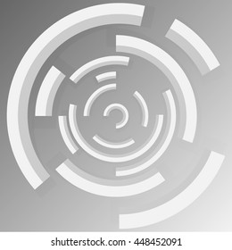 Abstract background with technology circles. Vector illustration. Eps10.