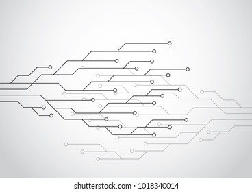 Abstract background with technology circuit board texture. Electronic motherboard illustration. Communication and engineering concept. Vector illustration