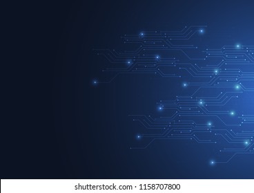 Abstrakter Hintergrund mit Struktur der Technologiekarte. Elektronische Motherboard-Illustration. Kommunikations- und Ingenieurkonzept. Vektorgrafik