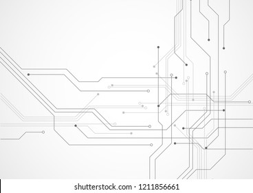Abstract background with technology circuit board texture. Electronic motherboard illustration. Communication and engineering concept. Vector illustration