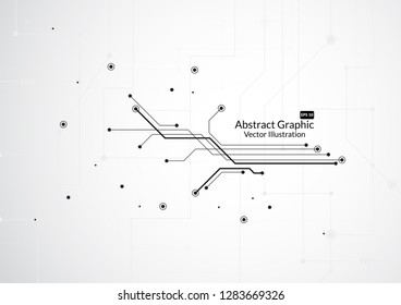Abstract background with technology circuit board texture. Electronic motherboard illustration. Communication and engineering concept. Vector illustration