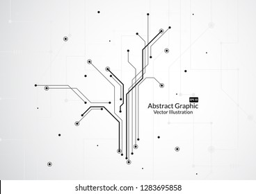 Abstract background with technology circuit board texture. Electronic motherboard illustration. Communication and engineering concept. Vector illustration