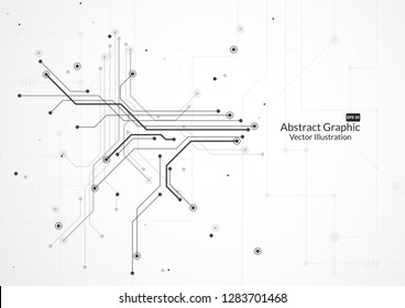 Abstract Background With Technology Circuit Board Texture. Electronic Motherboard Illustration. Communication And Engineering Concept. Vector Illustration