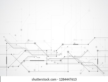 Abstrakter Hintergrund mit Struktur der Technologiekarte. Elektronische Motherboard-Illustration. Kommunikations- und Ingenieurkonzept. Vektorgrafik