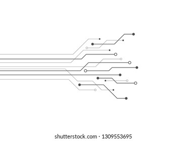 Abstract background with technology circuit board texture. Electronic motherboard illustration. Communication and engineering concept. Vector illustration