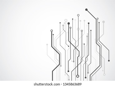 Abstract background with technology circuit board texture. Electronic motherboard illustration. Communication and engineering concept. Vector illustration