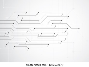 Abstract background with technology circuit board texture. Electronic motherboard illustration. Communication and engineering concept. Vector illustration