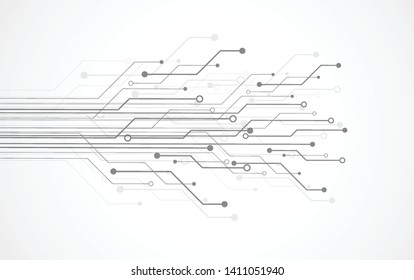 Abstract background with technology circuit board texture. Electronic motherboard illustration. Communication and engineering concept. Vector illustration