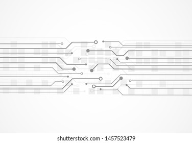 Abstract background with technology circuit board texture. Electronic motherboard illustration. Communication and engineering concept. Vector illustration