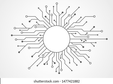 Abstract background with technology circuit board texture. Electronic motherboard illustration. Communication and engineering concept. Vector illustration