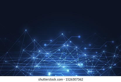 Abstrakter Hintergrund mit Struktur der Technologiekarte. Elektronische Motherboard-Illustration. Kommunikations- und Ingenieurkonzept. Vektorgrafik