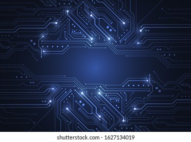 High Tech Technology Geometric Connection System Stock Vector (royalty 