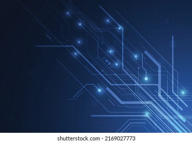 Abstract Background With Technology Circuit Board Texture. Electronic Motherboard Illustration. Communication And Engineering Concept. Vector Illustration