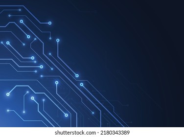 Abstract background with technology circuit board texture. Electronic motherboard illustration. Communication and engineering concept. Vector illustration