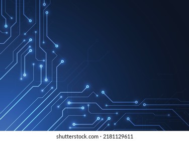 Abstract background with technology circuit board texture. Electronic motherboard illustration. Communication and engineering concept. Vector illustration