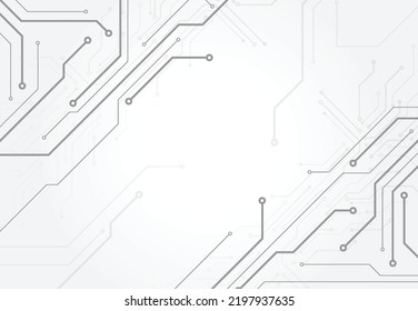 Abstract background with technology circuit board texture. Electronic motherboard illustration. Communication and engineering concept. Vector illustration