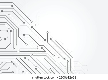 Abstract background with technology circuit board texture. Electronic motherboard illustration. Communication and engineering concept. Vector illustration