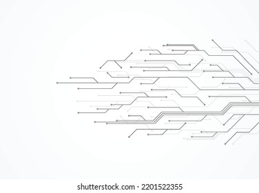 Abstract background with technology circuit board texture. Electronic motherboard illustration. Communication and engineering concept. Vector illustration