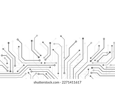 Abstract background with technology circuit board texture. Electronic motherboard illustration. Communication and engineering concept. Vector illustration