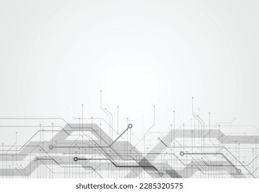 Abstract background with technology circuit board texture. Electronic motherboard illustration. Communication and engineering concept. Vector illustration
